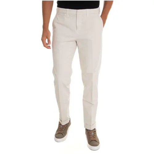 Slim Fit Chino mit Aufrollsaum , Herren, Größe: W35 - Fay - Modalova