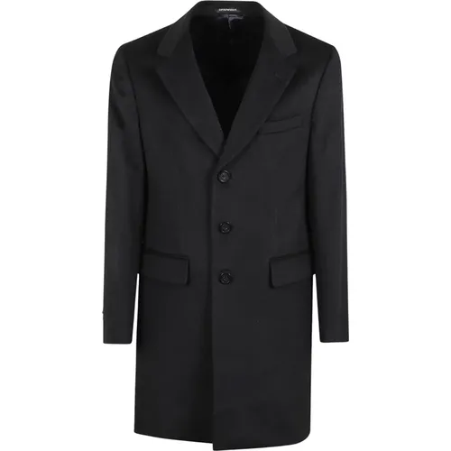 Cashmere Coat Pointed Lapels , male, Sizes: 2XL, XL, L - Emporio Armani - Modalova