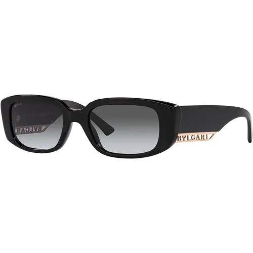 Polarisierte rechteckige Sonnenbrille für Damen , Damen, Größe: 53 MM - Bvlgari - Modalova