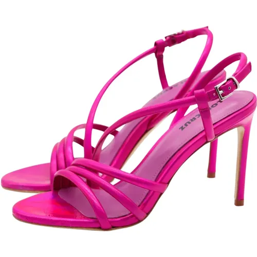 Fuchsia High Heel Sandals , female, Sizes: 7 UK, 6 UK, 3 UK - Lola Cruz - Modalova