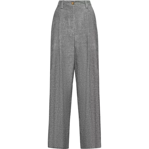 Palazzo Grey Trousers , female, Sizes: M, 2XS, S - Alysi - Modalova