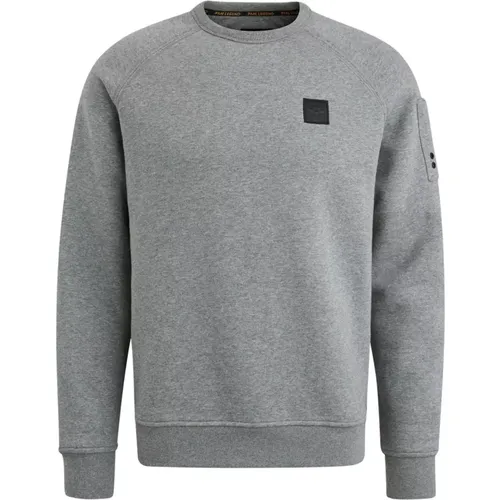 Weicher Fleece Crewneck Sweatshirt mit Flight Pocket , Herren, Größe: L - PME Legend - Modalova