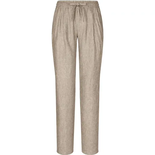 Linen Jogging Trousers Pinstriped , male, Sizes: S, M - Dolce & Gabbana - Modalova