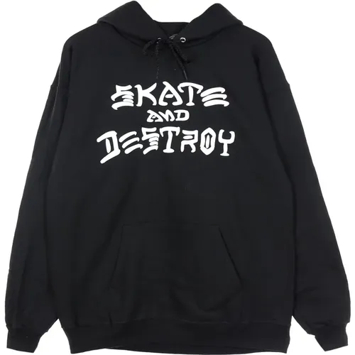 Skate Destroy Hoodie Schwarz/Weiß , unisex, Größe: S - Thrasher - Modalova