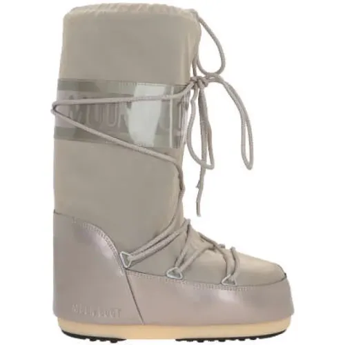 High Snow Boots with PVC Heel and Logo Print , female, Sizes: 6 UK - moon boot - Modalova