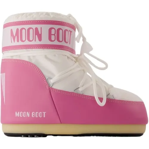 White Synthetic Low Boots , female, Sizes: 3 UK, 6 UK - moon boot - Modalova