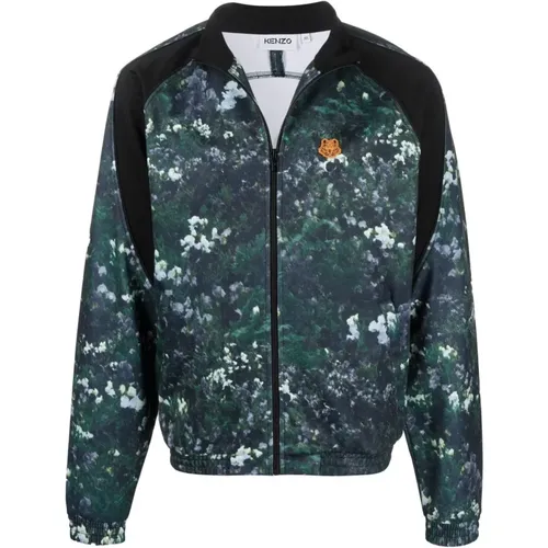 Floral Print Jacket Panelled Design , male, Sizes: L, S - Kenzo - Modalova