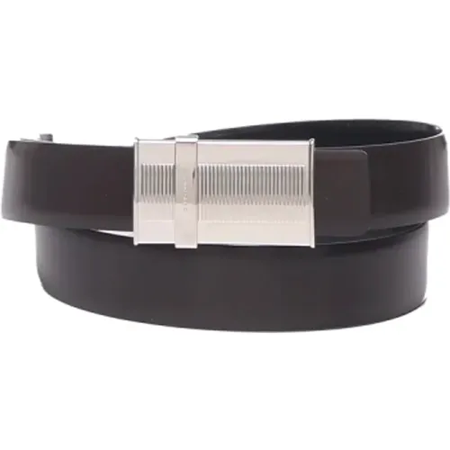 Leather Belt with Silver Buckle , male, Sizes: 115 CM, 105 CM, 100 CM, 95 CM - Salvatore Ferragamo - Modalova