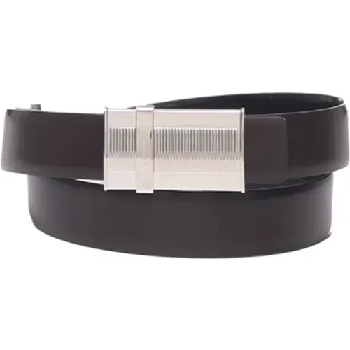 Leather Belt with Silver Buckle , male, Sizes: 115 CM, 105 CM, 95 CM - Salvatore Ferragamo - Modalova