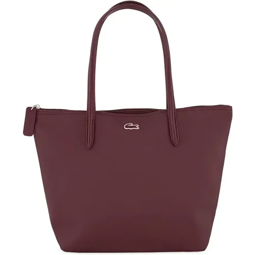 Small zip tote bag with classic style , female, Sizes: ONE SIZE - Lacoste - Modalova