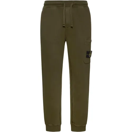 Cotton Trousers with Removable Logo Patch , male, Sizes: L - Stone Island - Modalova