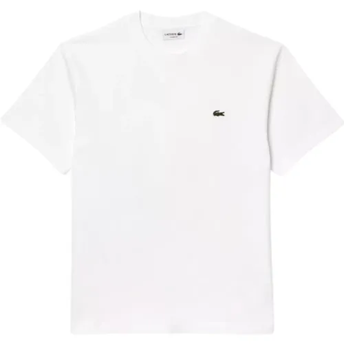 Basic Baumwoll T-Shirt - Weiß , Herren, Größe: XL - Lacoste - Modalova