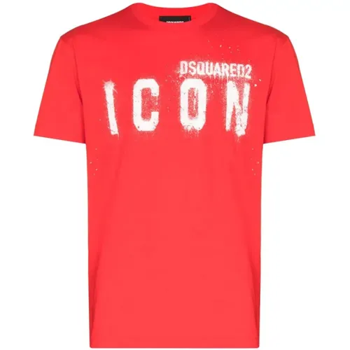 Logo Print T-Shirt , male, Sizes: S, L, 2XL, M - Dsquared2 - Modalova