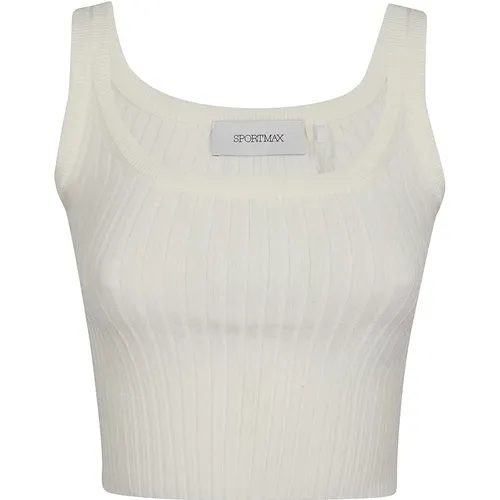 Crop Top aus Stretch-Viskosestrick , Damen, Größe: M - Max Mara - Modalova