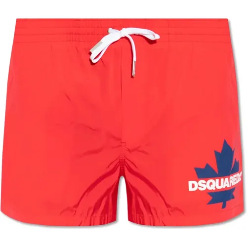 Swimming shorts with logo , male, Sizes: XL, L, M - Dsquared2 - Modalova