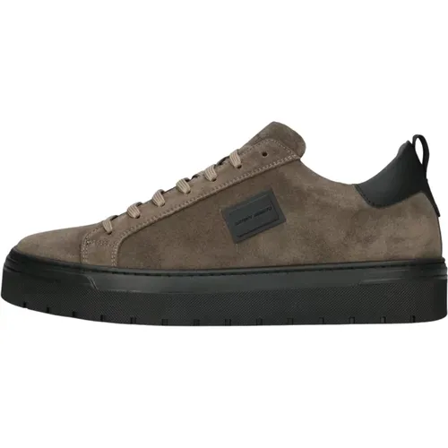 Braune Wildleder Low Top Sneakers , Herren, Größe: 39 EU - Antony Morato - Modalova