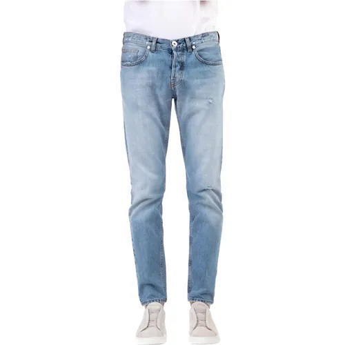 Denim Jeans mit einzigartiger Farbveredelung , Herren, Größe: W33 - Eleventy - Modalova