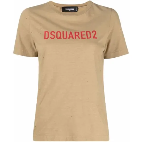 Casual T-Shirt Women Cotton , female, Sizes: XS - Dsquared2 - Modalova