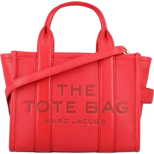 Rote Leder Mini Tote Handtasche , Damen, Größe: ONE Size - Marc Jacobs - Modalova