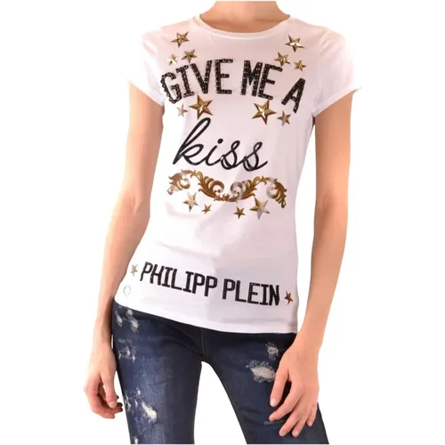 Klassisches Weißes Damen T-Shirt , Damen, Größe: L - Philipp Plein - Modalova