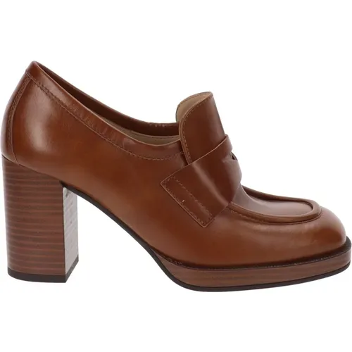 Leather High Heel Shoes , female, Sizes: 4 UK, 3 UK - Nerogiardini - Modalova