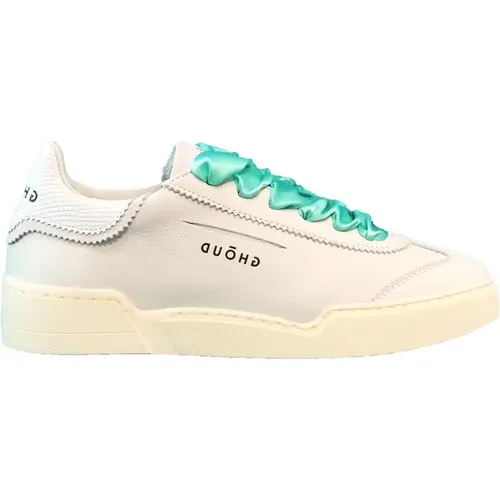 Low Leather Sneakers with Satin Laces , female, Sizes: 5 UK, 6 UK, 7 UK - Ghoud - Modalova