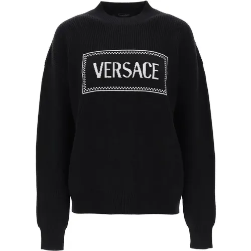 Pullover mit Logo-Einlage Versace - Versace - Modalova