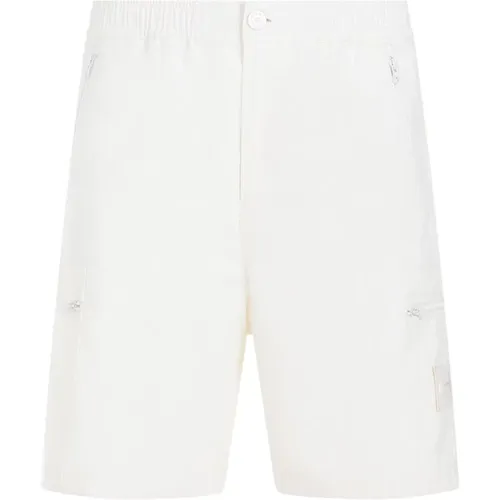 Natural Cotton Shorts with Pockets , male, Sizes: W30, W32, W34 - Stone Island - Modalova