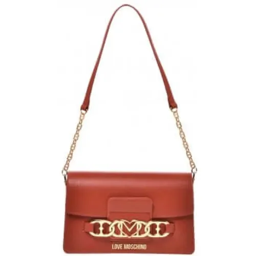 Shoulder Bag with Metallic Logo , female, Sizes: ONE SIZE - Love Moschino - Modalova