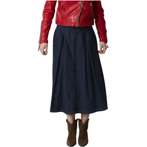Denim Skirt , female, Sizes: M - Via Masini 80 - Modalova