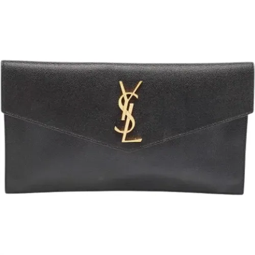 Pre-owned Leather clutches , female, Sizes: ONE SIZE - Yves Saint Laurent Vintage - Modalova