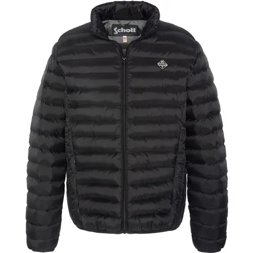 Schwarze Daunenjacke , Herren, Größe: XL - Schott NYC - Modalova