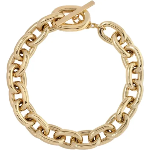Große Halskette aus goldenem Aluminium , Damen, Größe: ONE Size - Paco Rabanne - Modalova