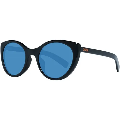 Schwarze Unisex-Sonnenbrille Polarisierte Runde Fassung - Ermenegildo Zegna - Modalova