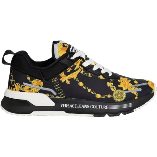 Abstract Logo Multicolour Sneakers , male, Sizes: 8 UK - Versace Jeans Couture - Modalova
