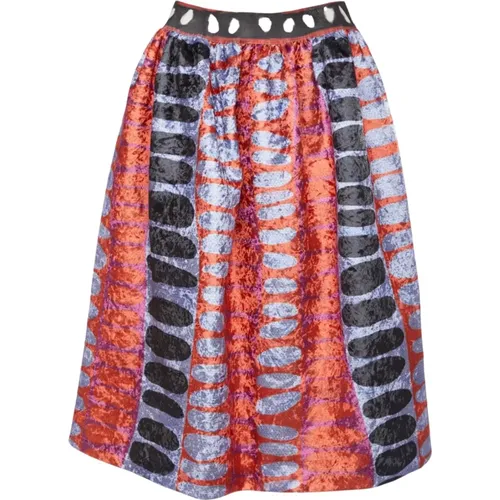 Abstract Velvet Skirt Wide Fit , female, Sizes: M, XS - Stella Jean - Modalova