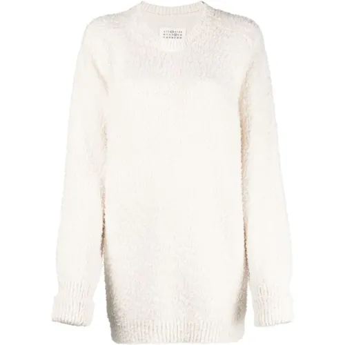 Brushed Crew-Neck Sweater , female, Sizes: M, S, XS - Maison Margiela - Modalova