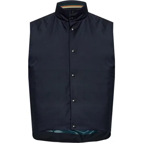 Navy Wool Sweater Vest , male, Sizes: L, XL - Paul Smith - Modalova