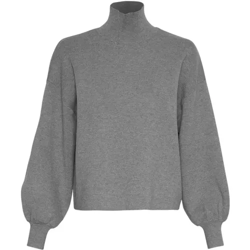 Grauer Strick Rollkragenpullover Mercy - moss copenhagen - Modalova