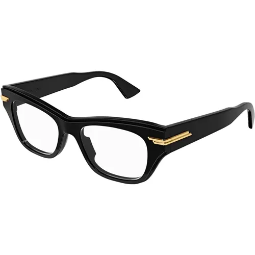 Schwarze Brille im Cat-Eye-Stil - Bottega Veneta - Modalova