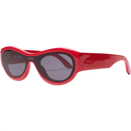 Rote Transparente Sonnenbrille - Sunnei - Modalova