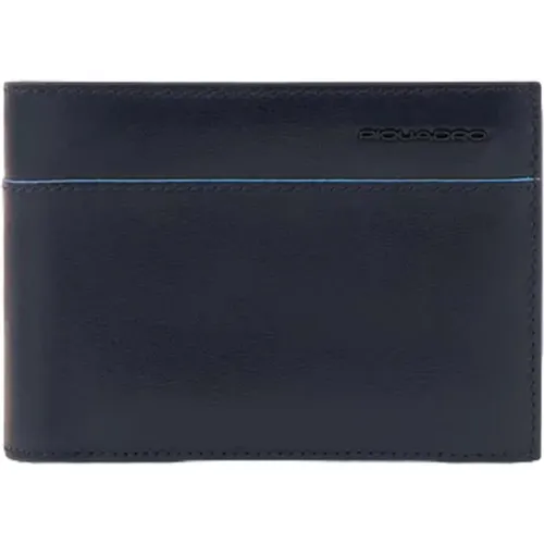 Leather Wallet with Coin Pocket , male, Sizes: ONE SIZE - Piquadro - Modalova