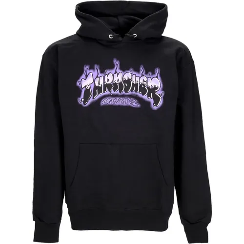 Airbrush Hoodie Schwarz/Lila , Herren, Größe: L - Thrasher - Modalova