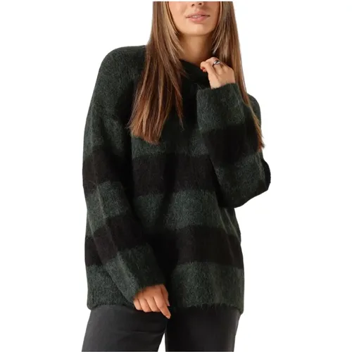 Grüner Strick O-Neck Pullover , Damen, Größe: XL - Selected Femme - Modalova