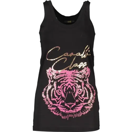 Stilvolles Bedrucktes Tanktop , Damen, Größe: L - Cavalli Class - Modalova