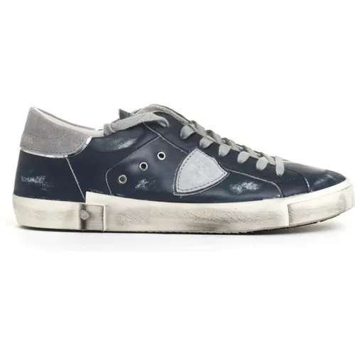 And grey Paris leather shoes , male, Sizes: 5 UK, 11 UK, 8 UK - Philippe Model - Modalova