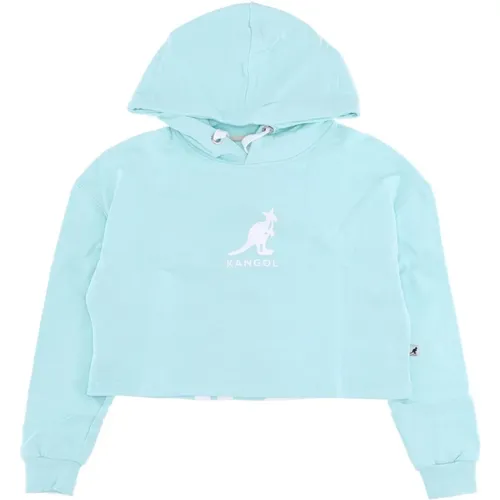 Blau Tint Cropped Hoodie Essential - Kangol - Modalova