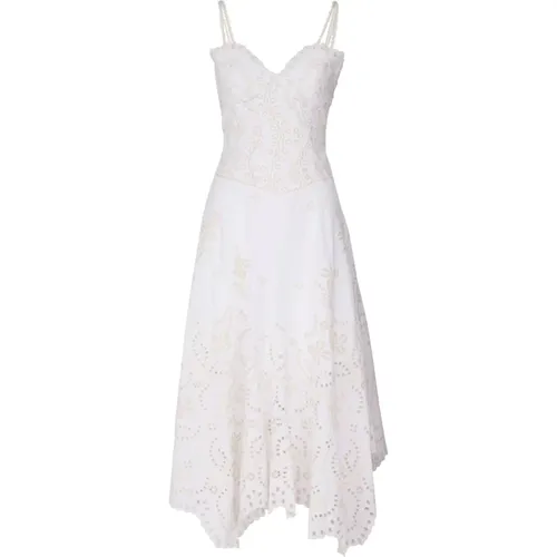 Lace Dress with Heart Neckline , female, Sizes: L, M - Charo Ruiz Ibiza - Modalova
