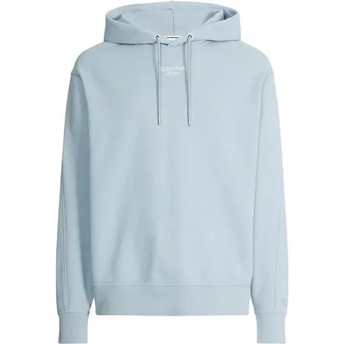 Light Plain Hooded Sweatshirt , male, Sizes: S, XL, M - Calvin Klein Jeans - Modalova