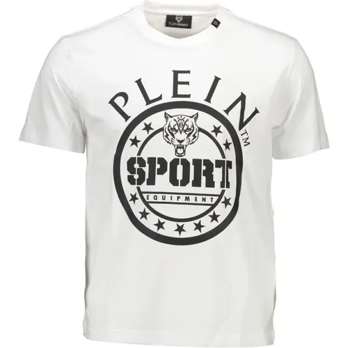 Herren T-Shirt Kurzarm Weiß - Plein Sport - Modalova